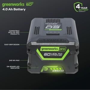 Greenworks Pro 60v 4Ah Battery